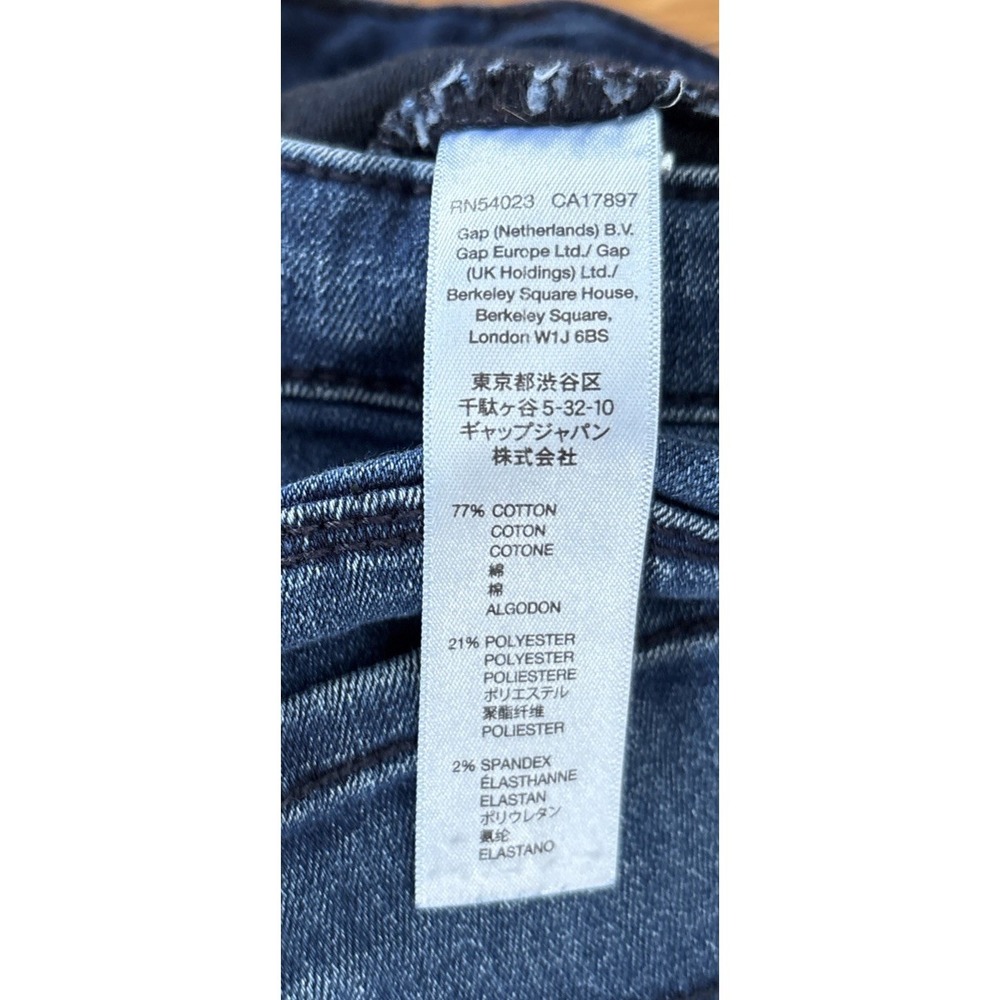 Gap Jeans Girls Sz 14 Blue Super Skinny Adjustable Waist 5 Pocket Button Closure - Picture 11 of 11